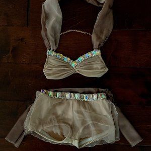 Bralette Shorts Dance Costume Set